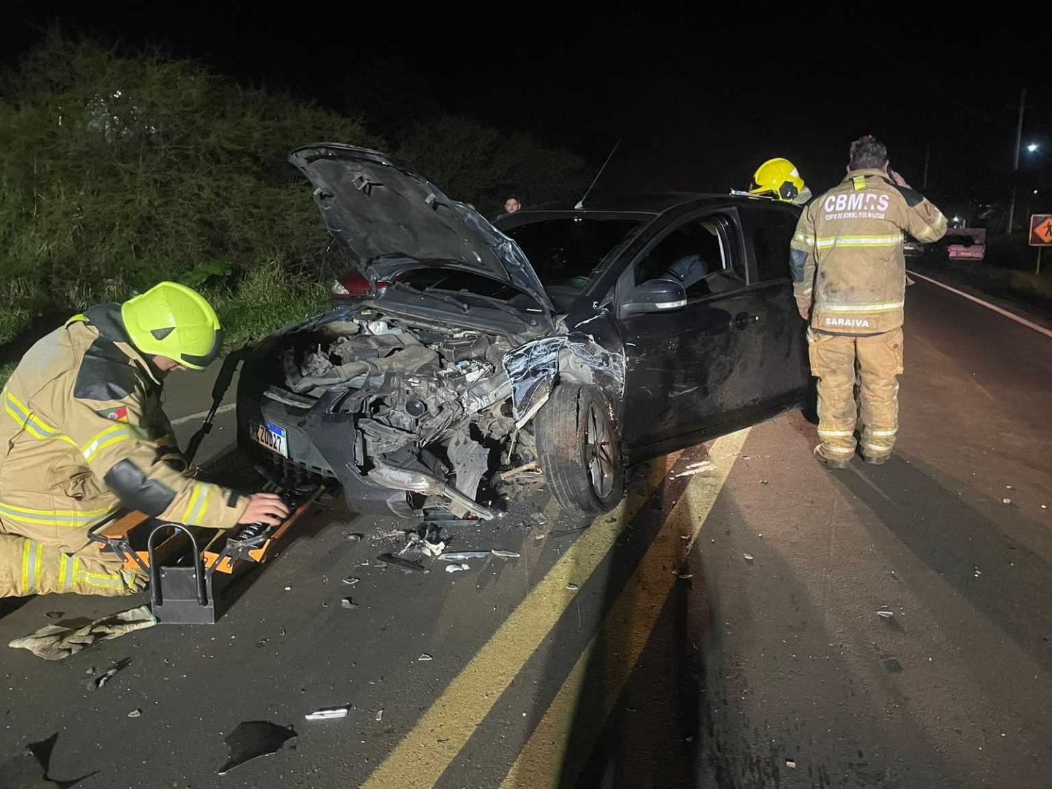 Colisão na ERS-344 em Santo Ângelo deixa duas pessoas feridas