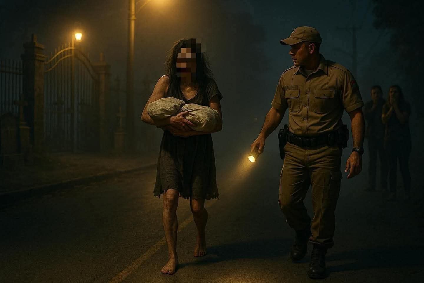 Mulher é presa após andar pelas ruas com corpo retirado de cemitério em SC.