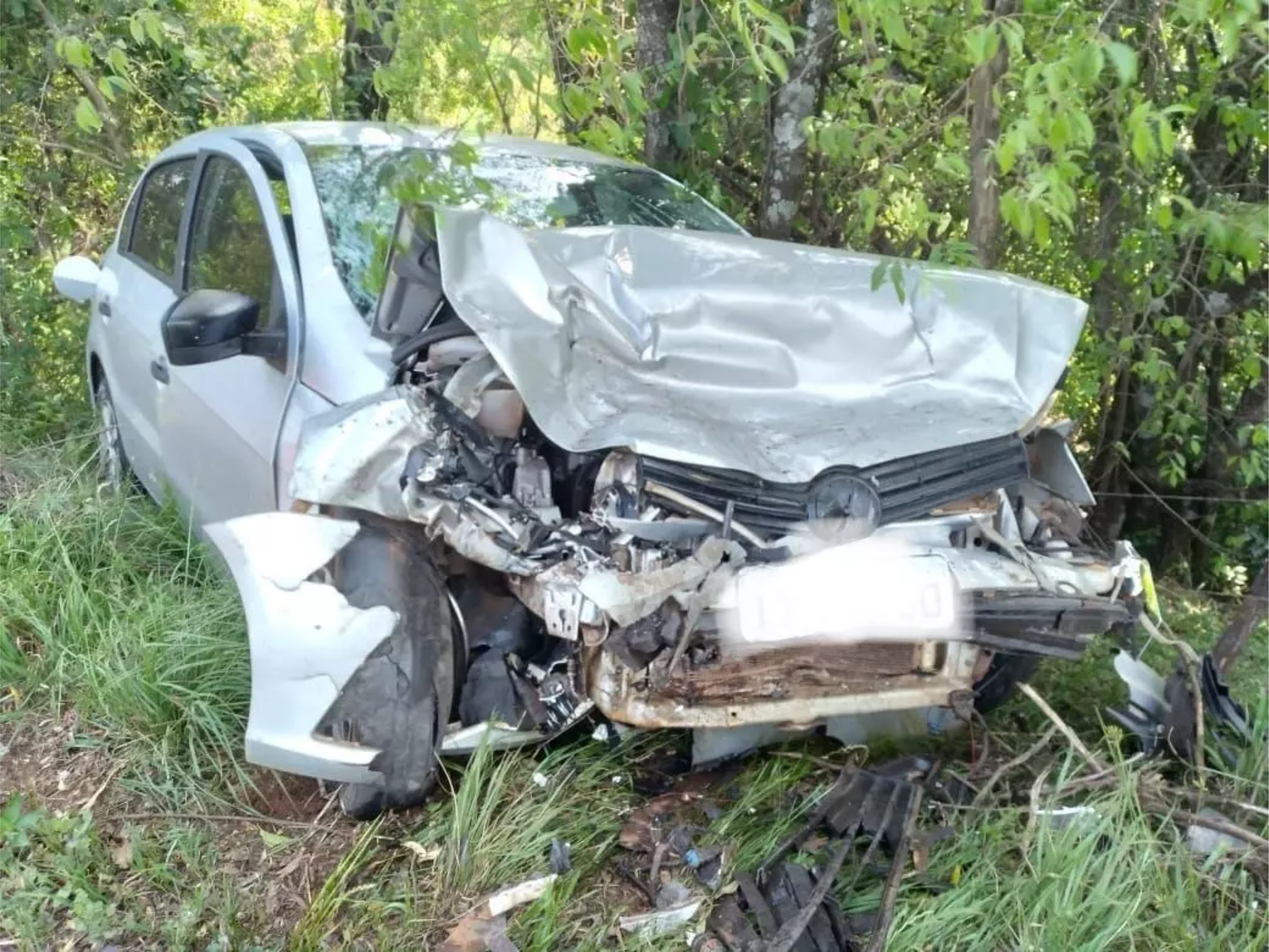 Colisão frontal na ERS 168 próximo ao trevo de acesso a São Nicolau