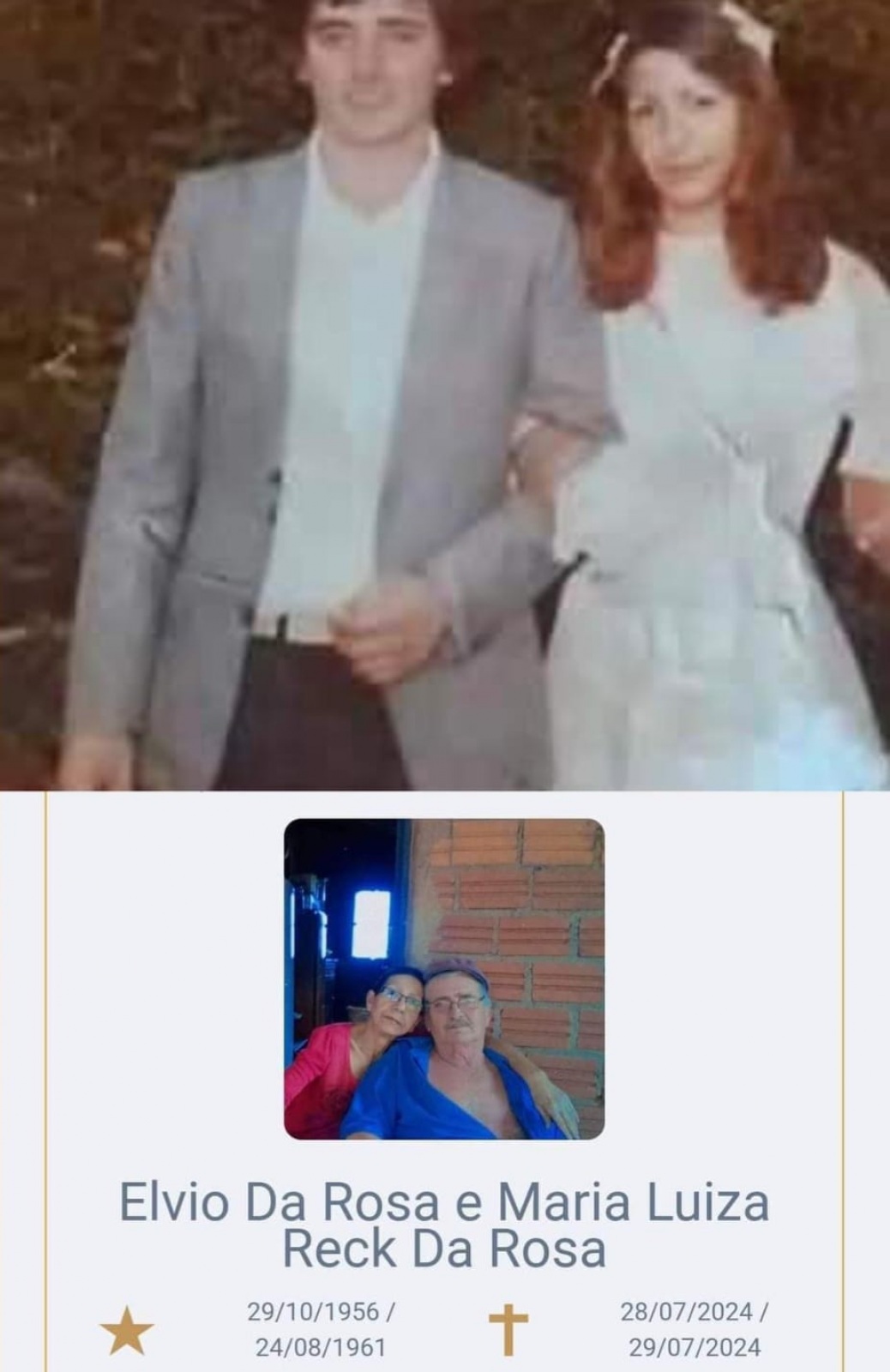 Um Amor Eterno: Casal de Cruz Alta Parte Junto para a Eternidade