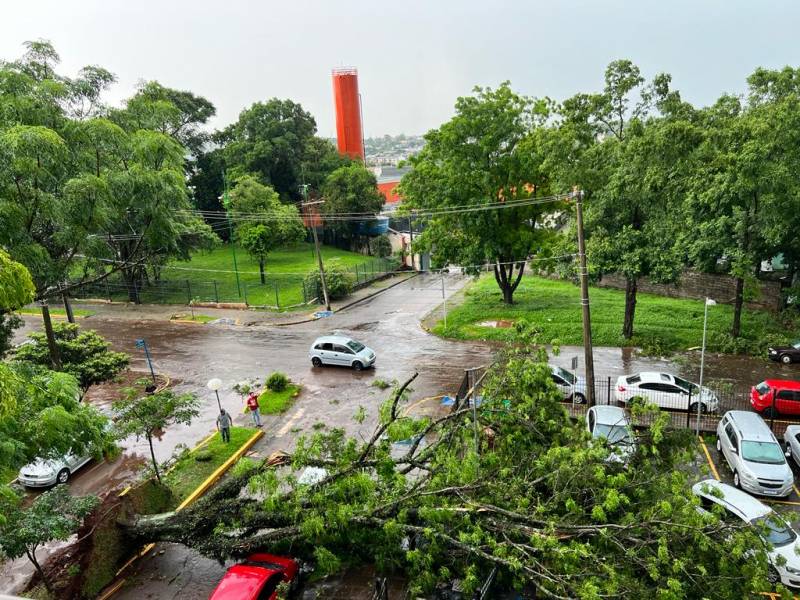Fortes ventos causam estragos em diversos pontos de Santo Ângelo