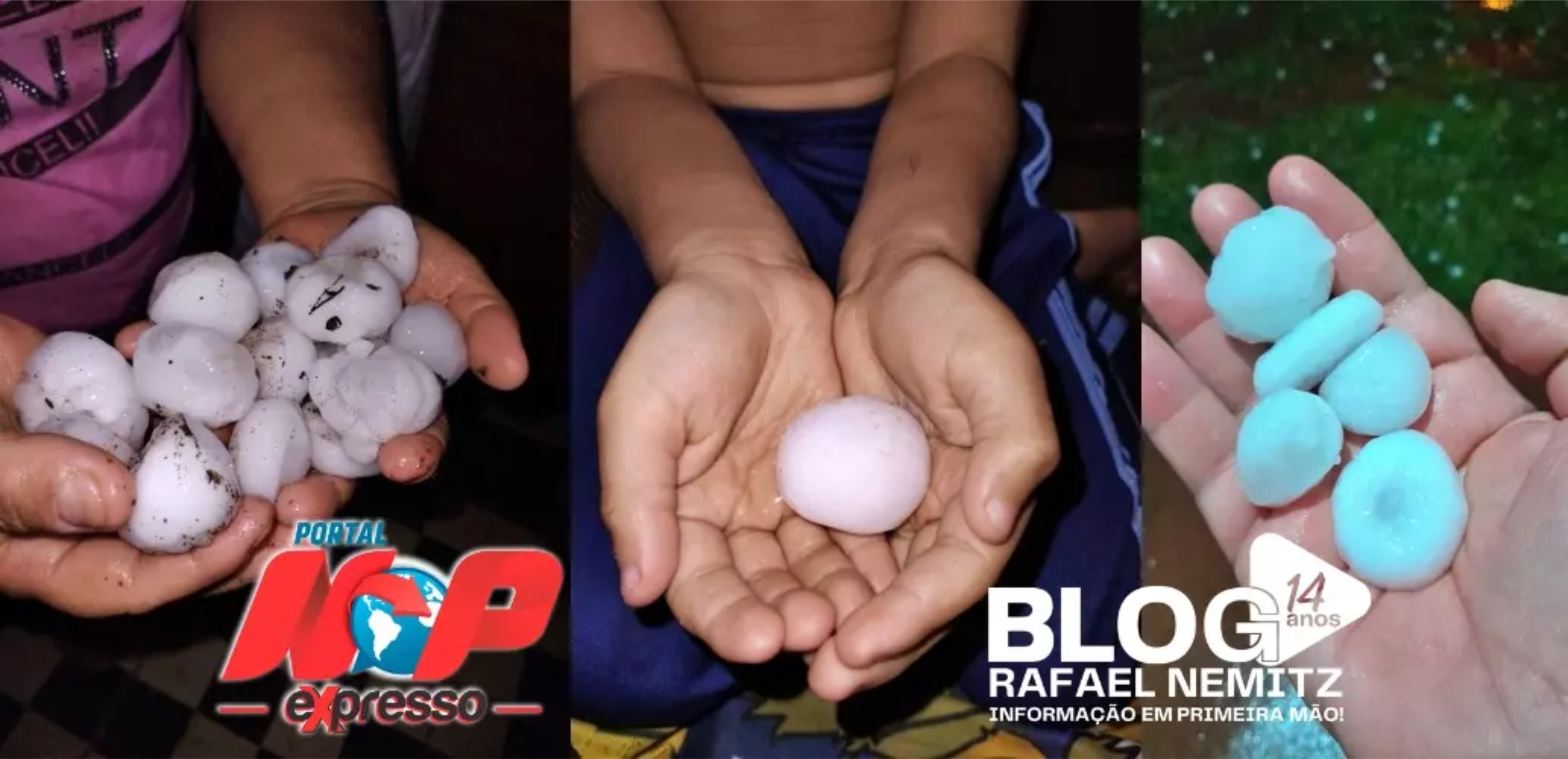 Intensa chuva de granizo caiu no final da noite em Itacurubi