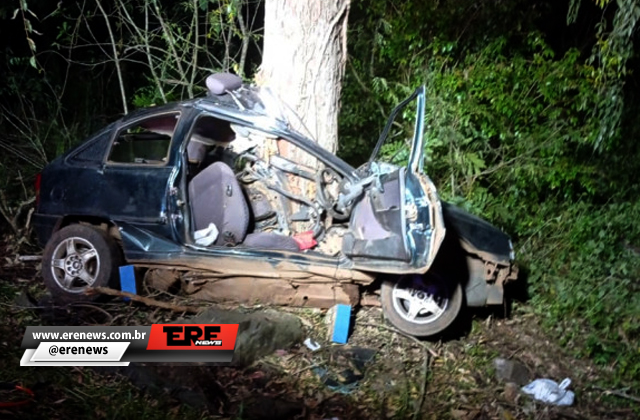 Motorista de 51 anos morre após sair da pista e bater em árvore na BR-153