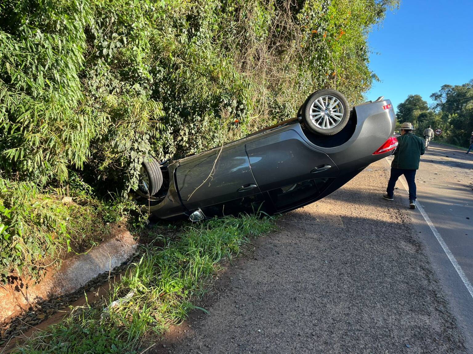Acidente na BR-468 no local denominado Matão dos Bones em Campo Novo