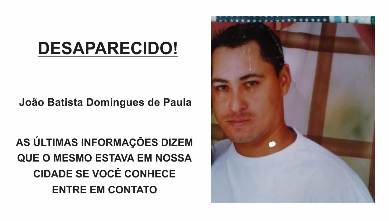 Homem de 42 anos que está desaparecido foi visto por último em Panambi.