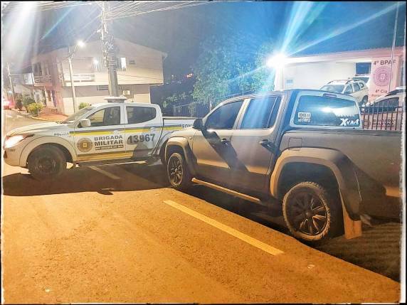 Brigada Militar recupera Amarok furtada em Carazinho no interior de Dr. Maurício Cardoso