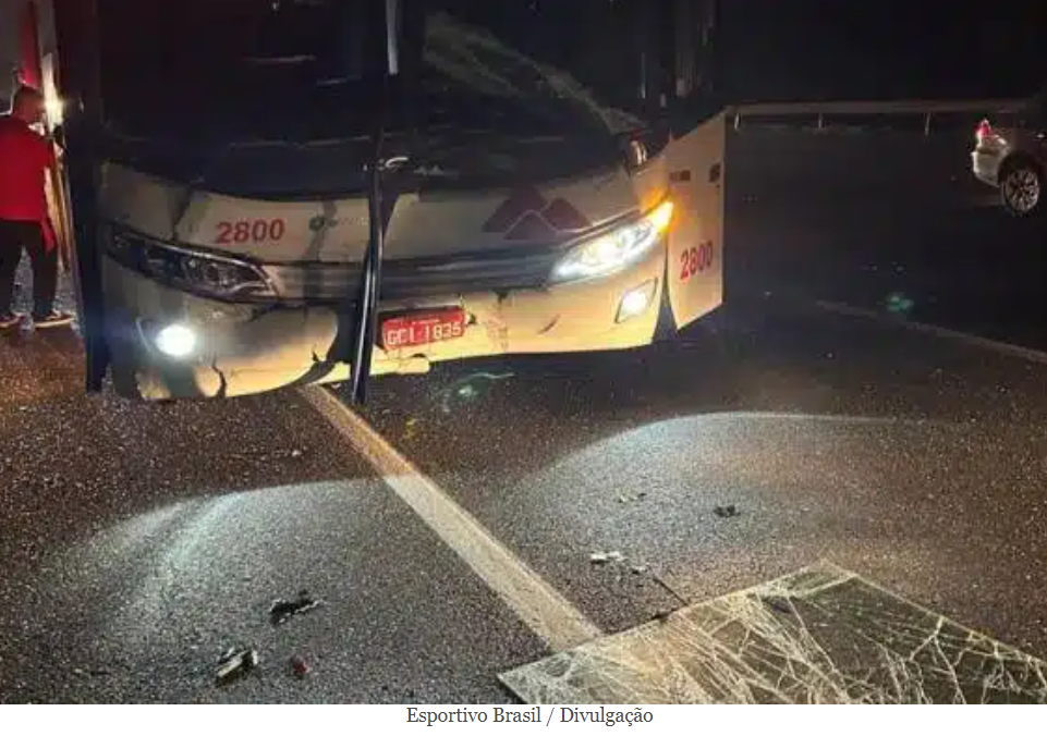 Ônibus com delegação do Brasil de Pelotas se envolve em acidente de trânsito em São Paulo