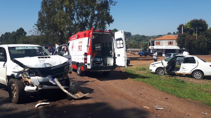 Violenta colisão entre dois veículos é registrada na BR-468, em Três Passos