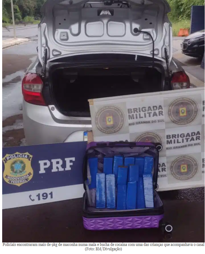 Polícias prendem casal e apreendem maconha na BR-285 em Ijuí