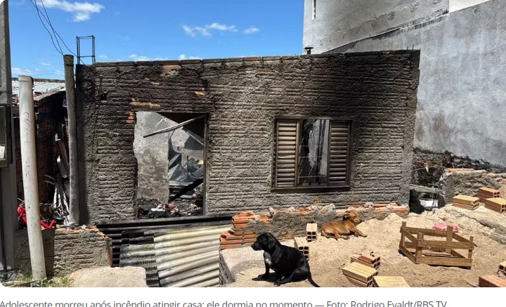Adolescente de 15 anos é encontrado morto em quarto de casa atingida por incêndio no RS
