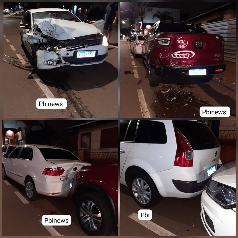 Acidente envolvendo quatro veículos na noite de domingo em Panambi