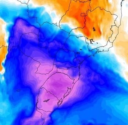 Frio intenso ja tem data para retornar ao RS depois do calorão deste final de semana