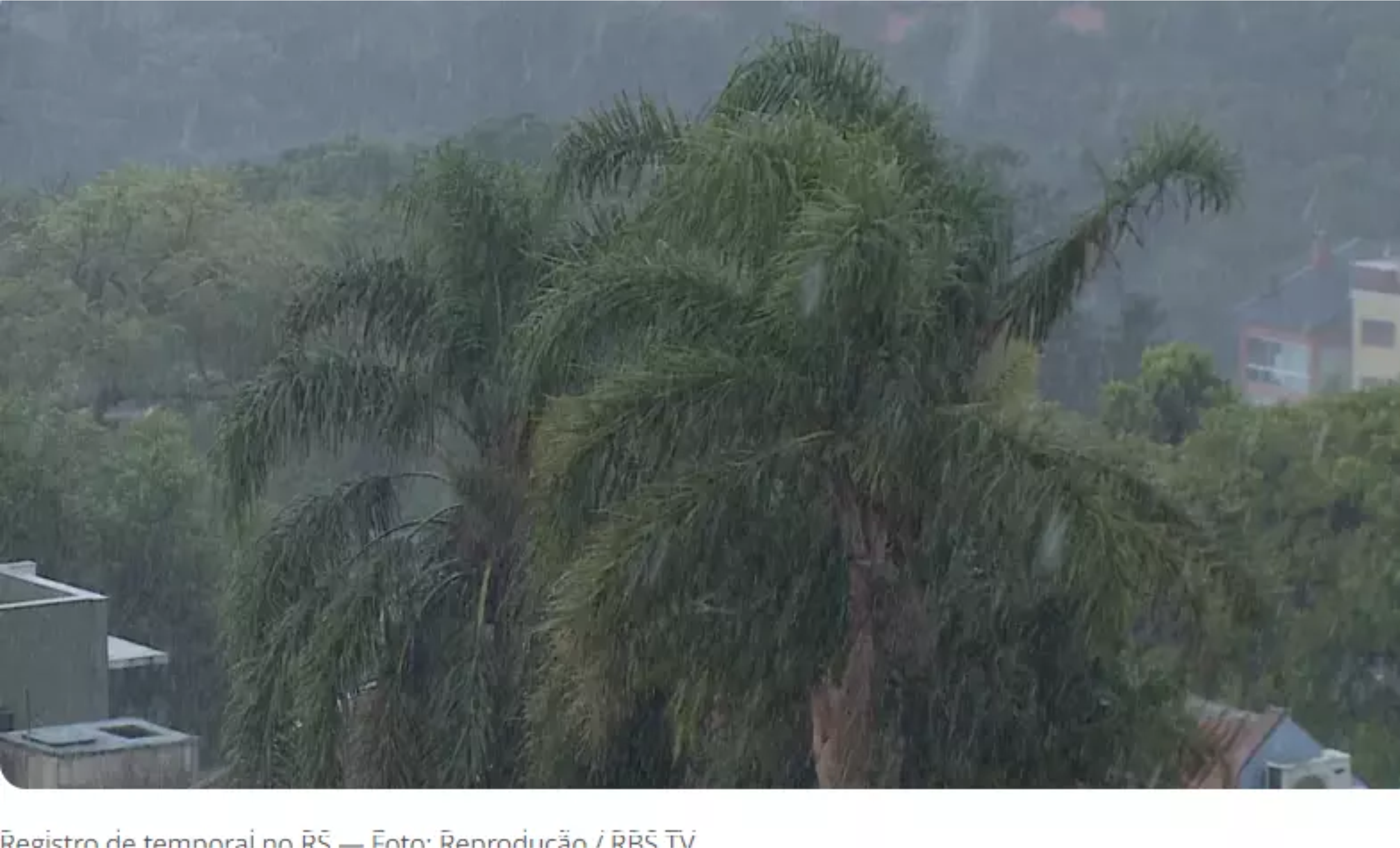RS tem risco de temporais com rajadas de vento e granizo nesta terça-feira