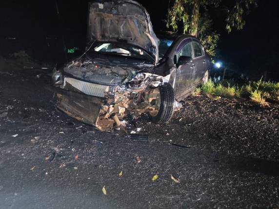 Colisão frontal na RS-305 em Horizontina deixa uma pessoa ferida