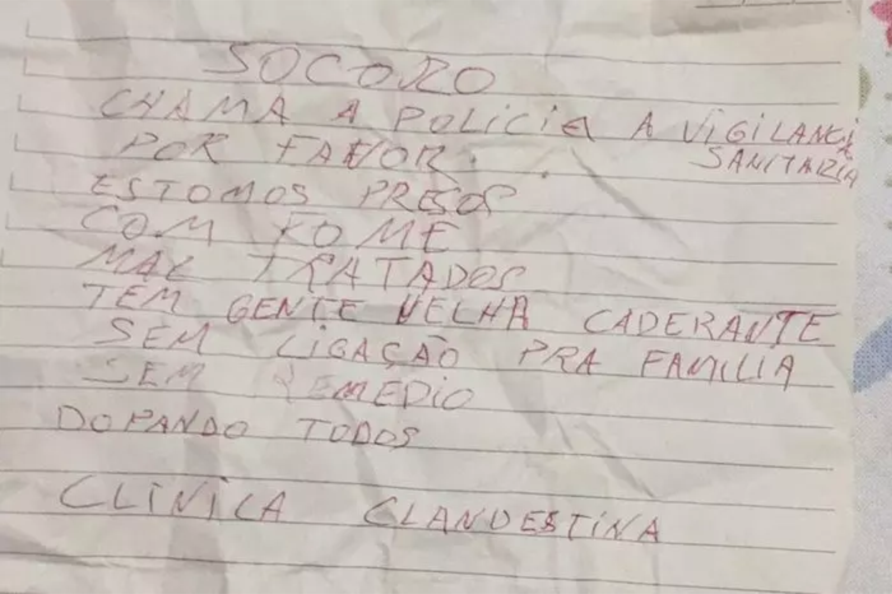 Clínica clandestina para dependentes químicos é fechada em Viamão após interno jogar bilhete de socorro pela janela