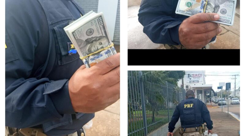 PRF apreende dólares sem comprovação de origem durante abordagem na BR 158 em Panambi