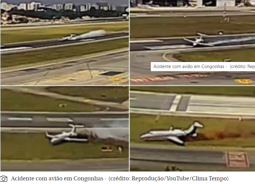 Vídeo mostra exato momento de acidente com avião no Aeroporto de Congonhas