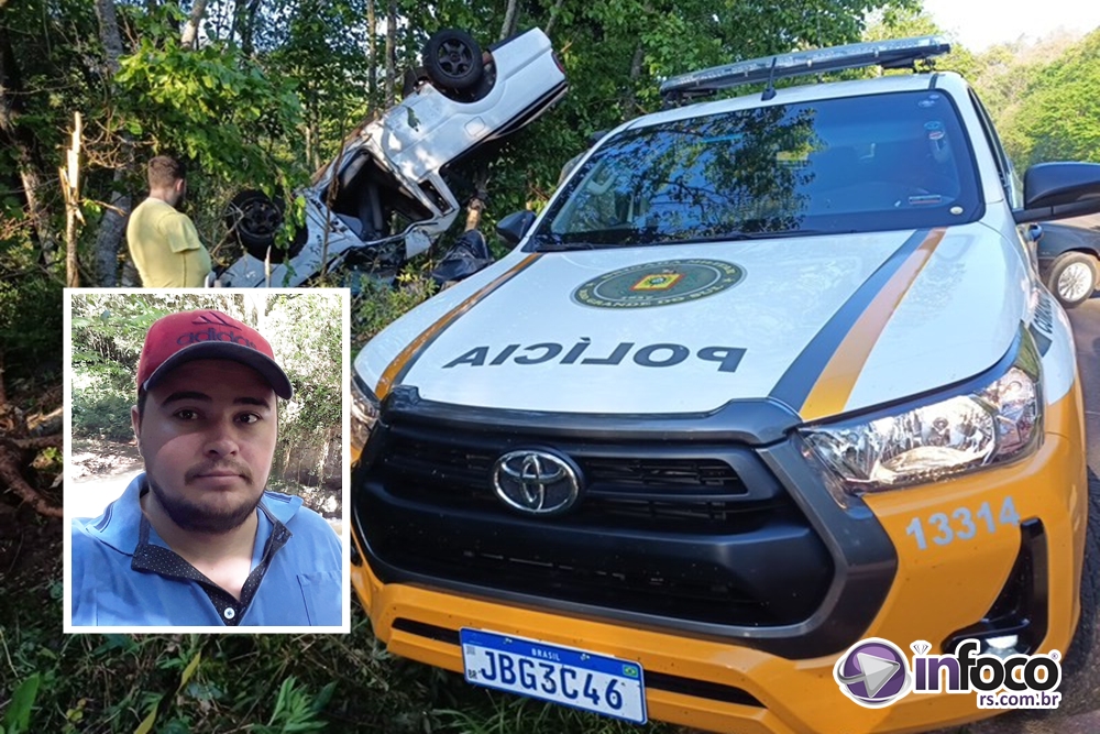 Jovem morre em acidente na ERS 591 na madrugada deste sábado (27) no Noroeste do RS