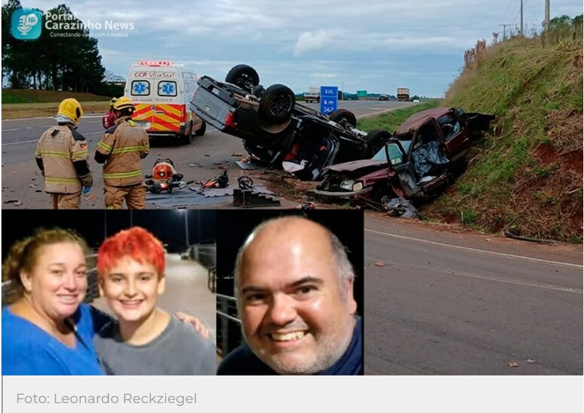 Quem eram pai, mãe e filho mortos em acidente de trânsito na BR-386, no RS