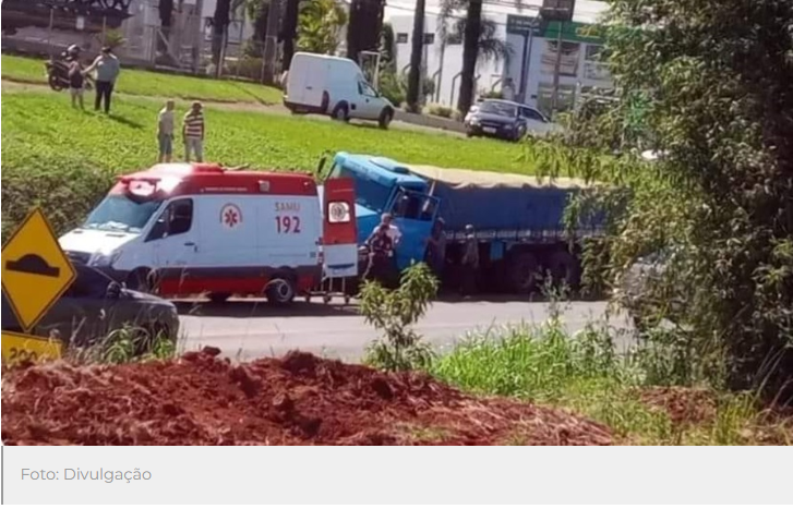 Frederico Westphalen: Caminhoneiro tem mal súbito na BR-386 e perde controle do veículo