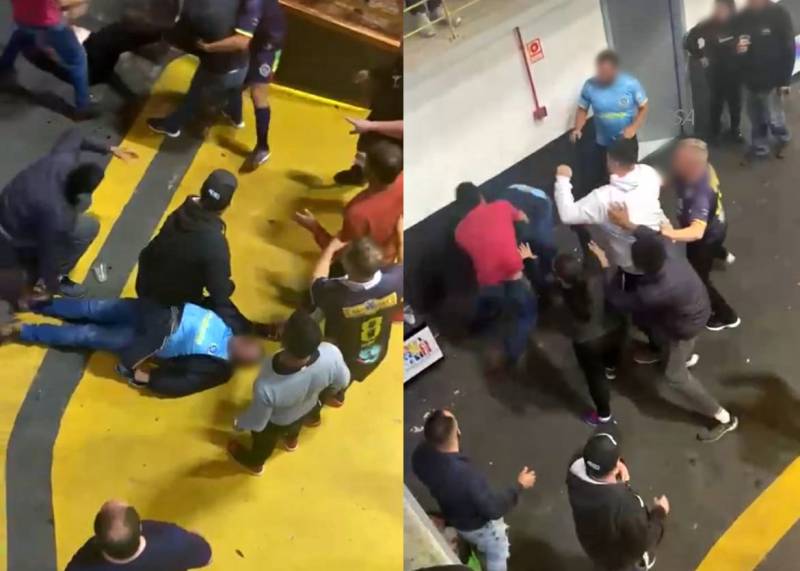 Noite de pancadaria em Ginásio de Esportes na Região