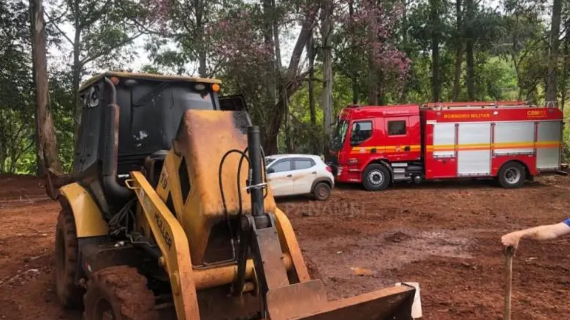 Princípio de incêndio é registrado em máquina da Prefeitura de Panambi