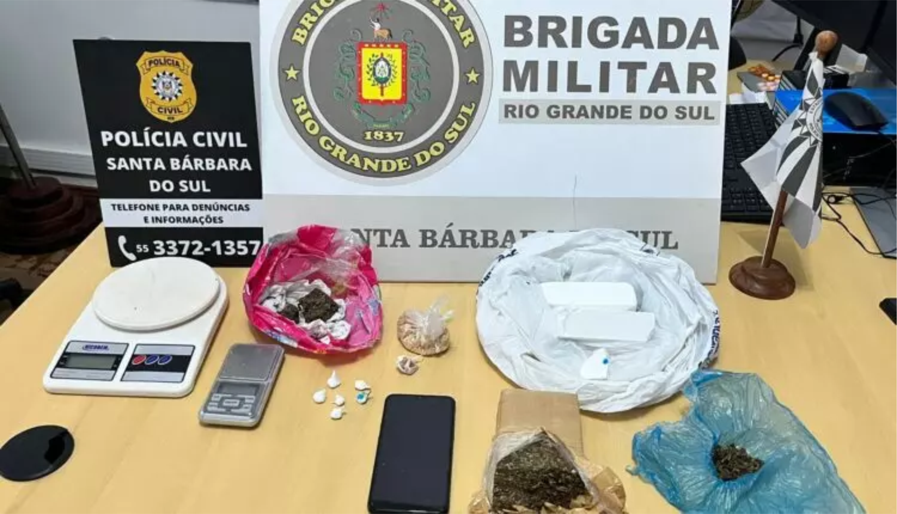 Polícia Civil e Brigada Militar desencadearam operação “Reina Del Sur” em Santa Bárbara do Sul
