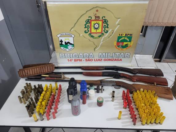 Brigada Militar apreende armas após postagem de adolescente em rede social