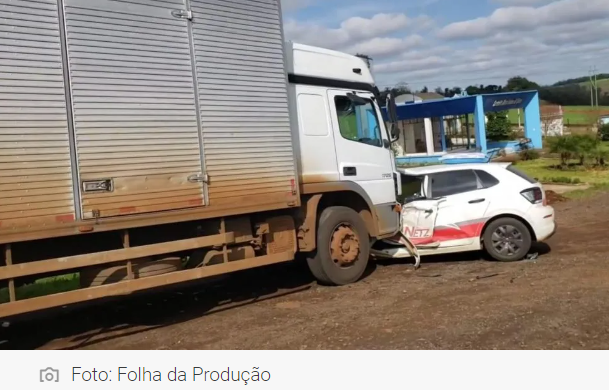 Homem morre em colisão entre carro e caminhão na ERS-569 entre Novo Barreiro e Barra Funda