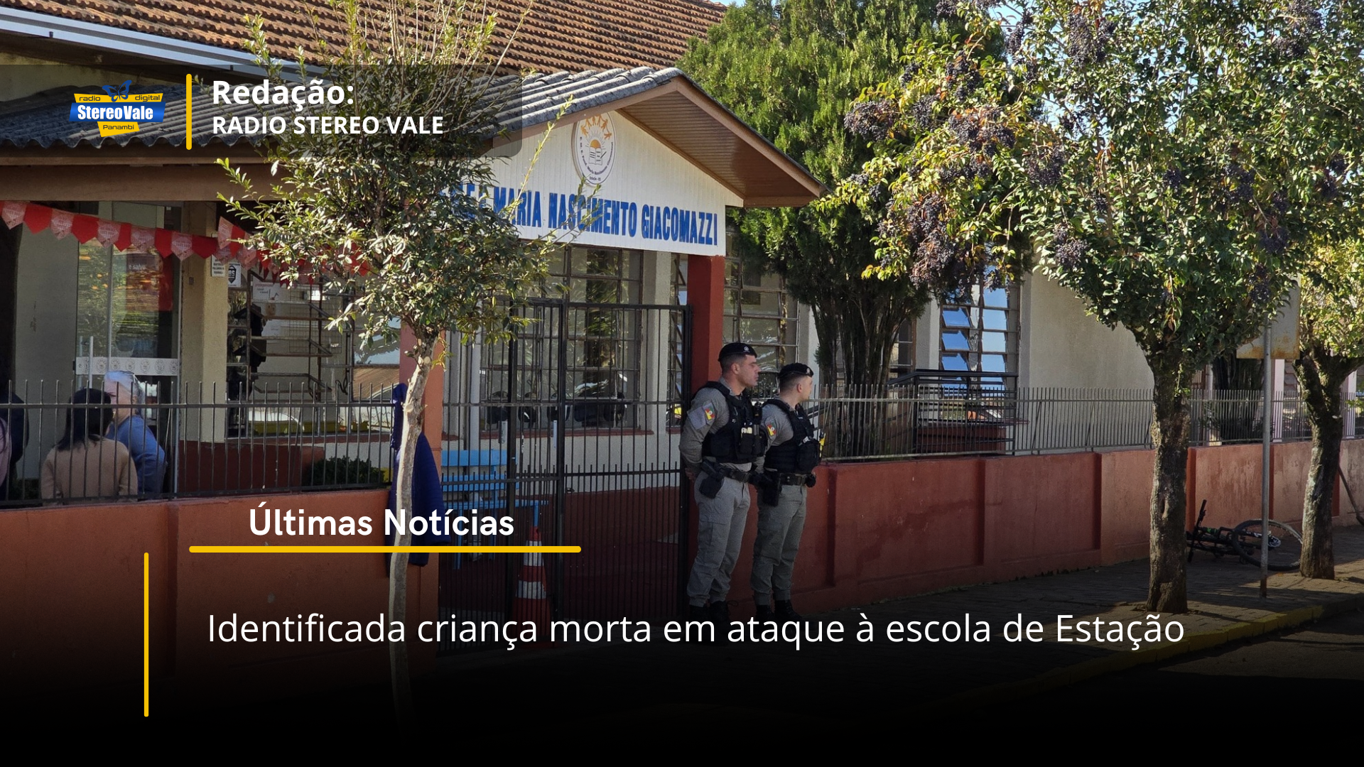 Identificada criança morta em ataque à escola de Estação