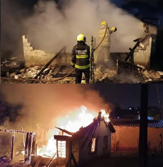 Morador fica ferido durante incêndio em Palmeira das Missões