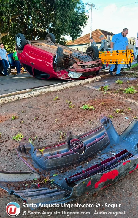 Acidente de trânsito é registrado na Avenida do Comércio em Santo Augusto