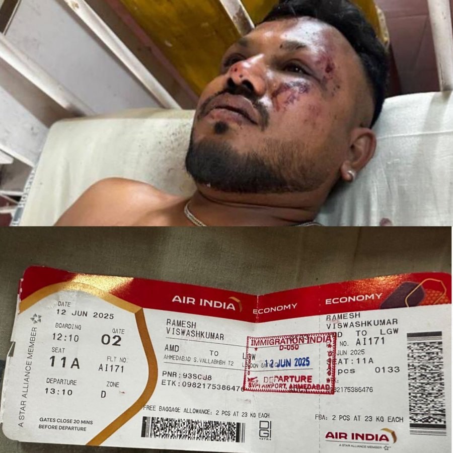 Milagre: homem sobrevive após explosão de avião que matou mais de 290 pessoas na Índia