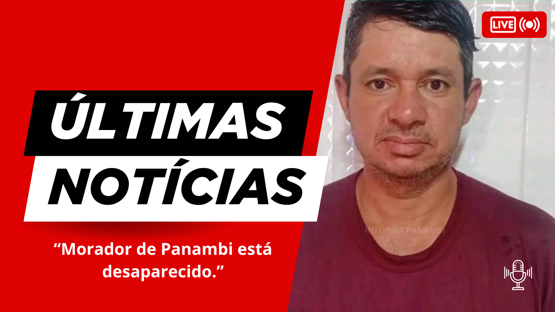 Morador de Panambi está desaparecido.