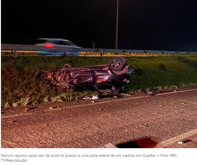 Passageira sobrevive a capotamento, sai do carro e morre atropelada na BR-116