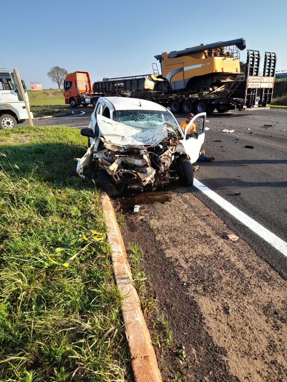 ATUALIZADA: Colisão entroncamento da BR-468 e ERS 210 deixou dois feridos