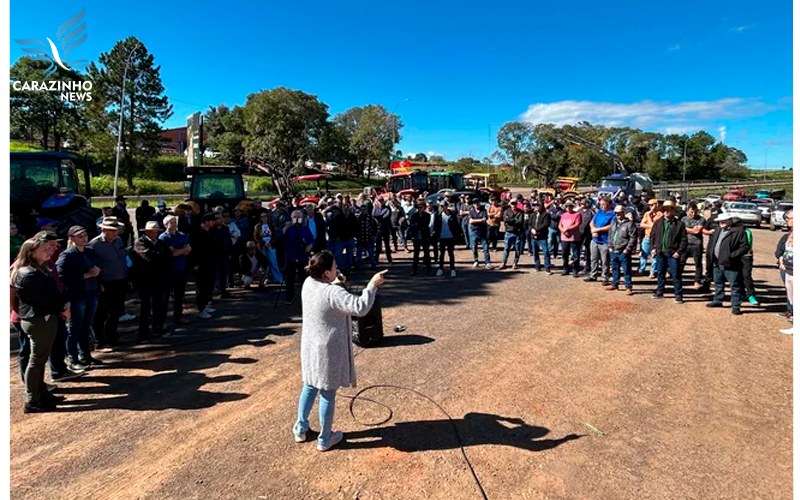 Produtores fazem mobilização por renegociação de dívidas na BR-386 em Tio Hugo