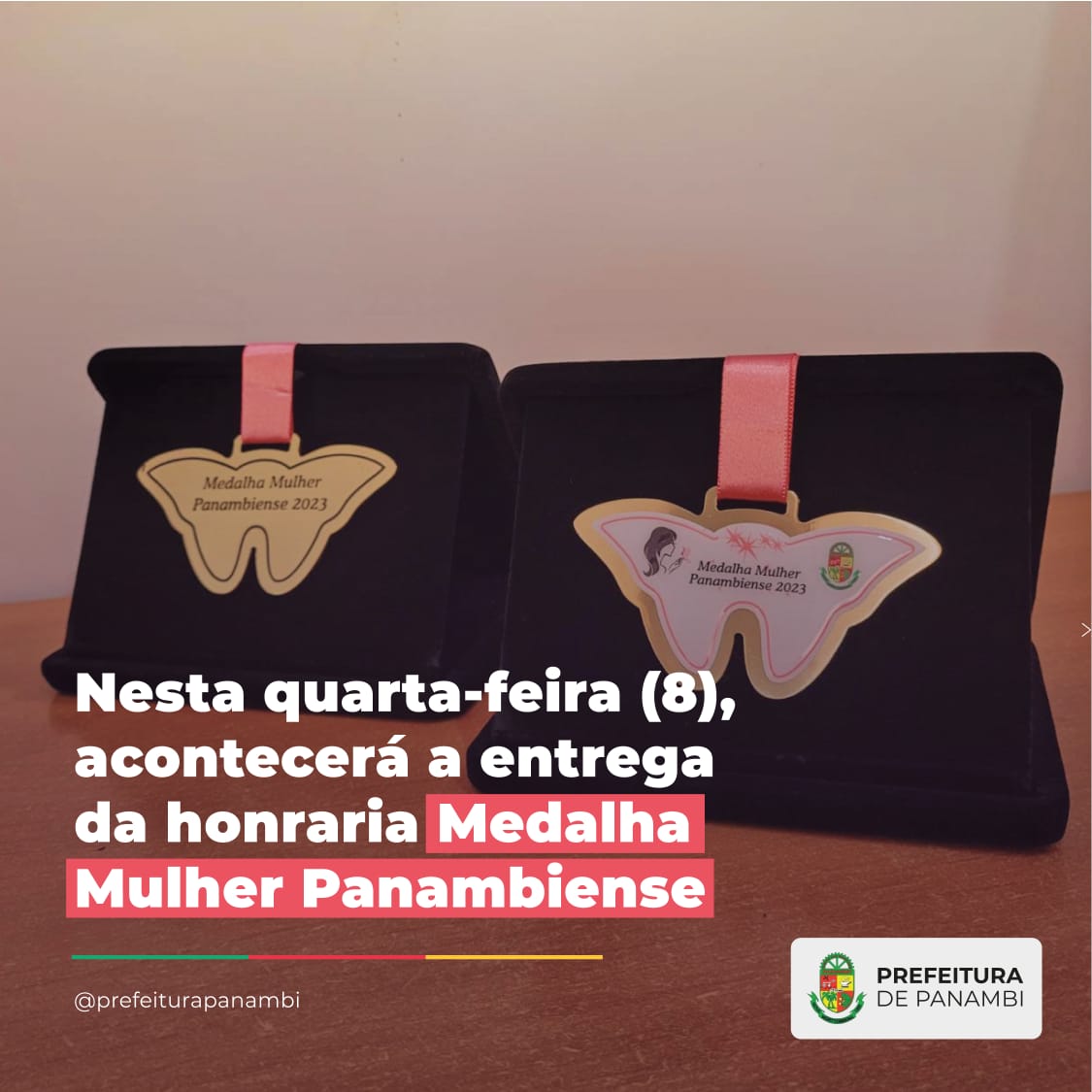 A administração Municipal fará nesta quarta-feira (8), o ato de entrega da Honraria Medalha Mulher Panambiense, neste dia tão importante na história das mulheres.