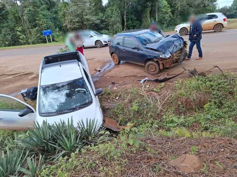 Colisão na ERS 522 em Ijui provoca danos materiais