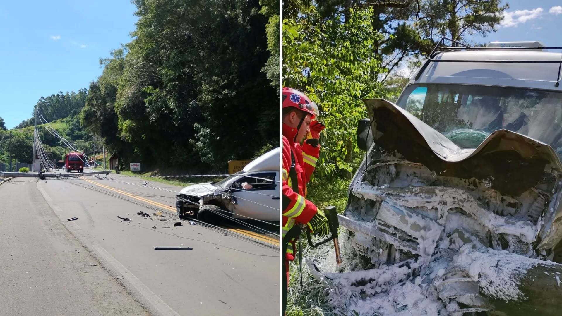 VRS 865 é totalmente interditada após colisão e queda de postes, em Presidente Lucena