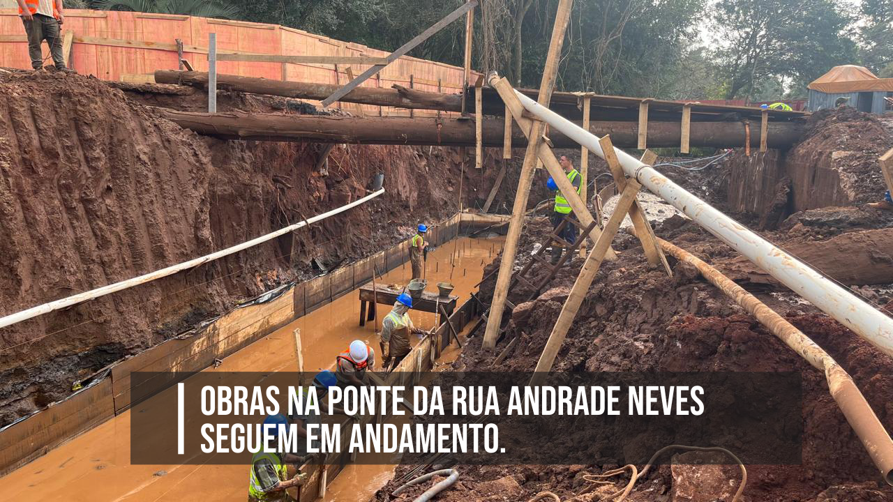 VIDEO: Obra na ponte da andrade neves segue em andamento.