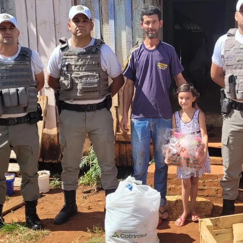 Brigada Militar recebe pedido inusitado de Natal e família tem seu pedido atendido em Campo Novo.