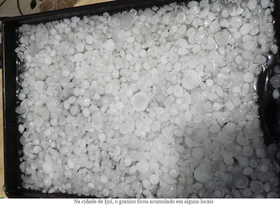 Granizo atinge Ijuí e região com danos diferenciados