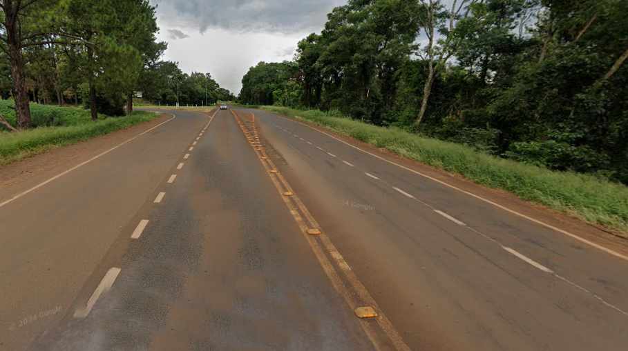 Santa Rosa: Motociclista fica ferido e moto incendeia em acidente