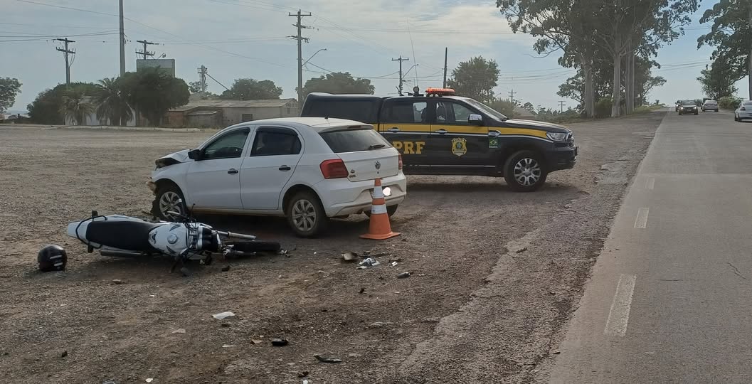Acidente na BR-287 deixa motociclista gravemente ferido em Santiago