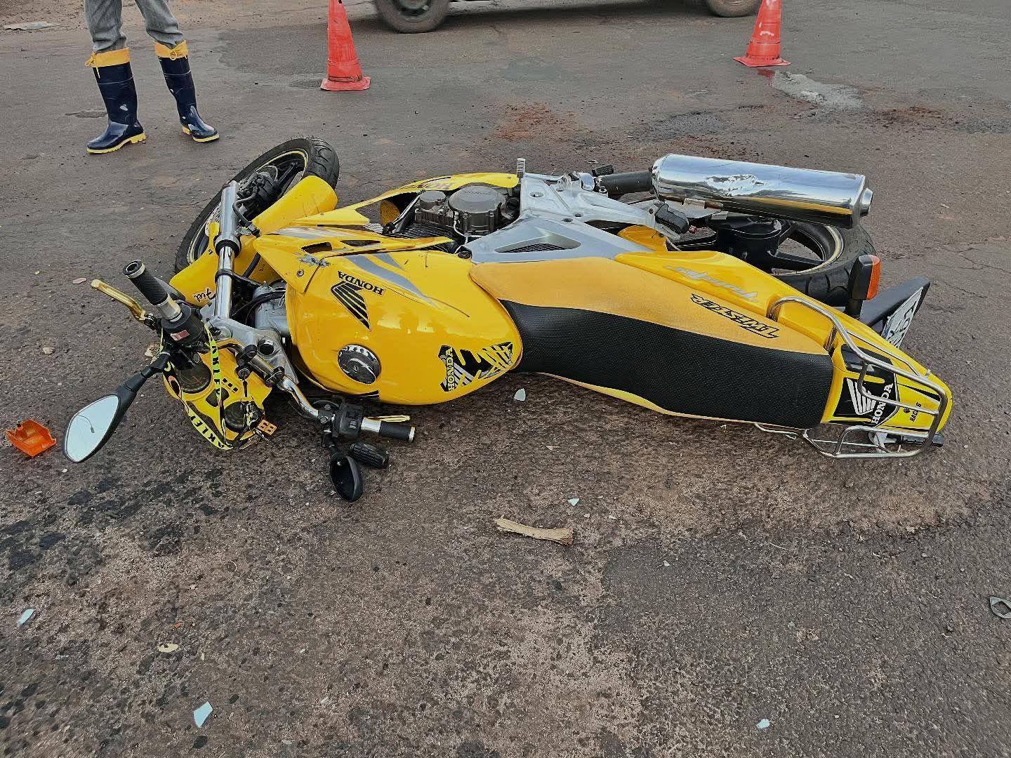 Acidente de trânsito é registrado na Avenida Central em Santo Augusto