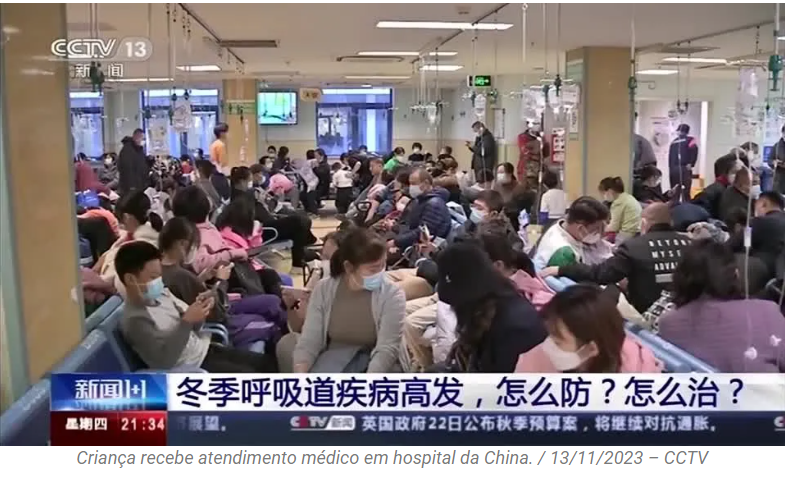 China tem hospitais lotados com casos de doenças respiratórias