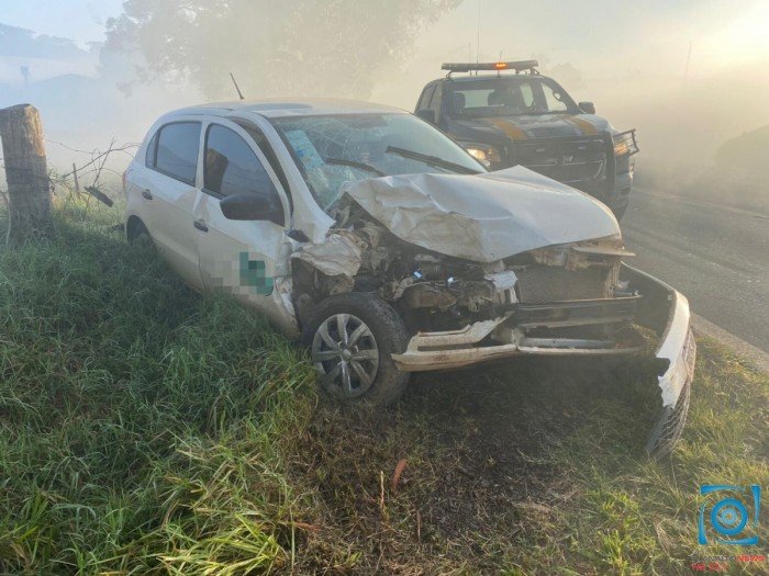 Fumaça na rodovia causa três acidentes no mesmo ponto da ERS-135