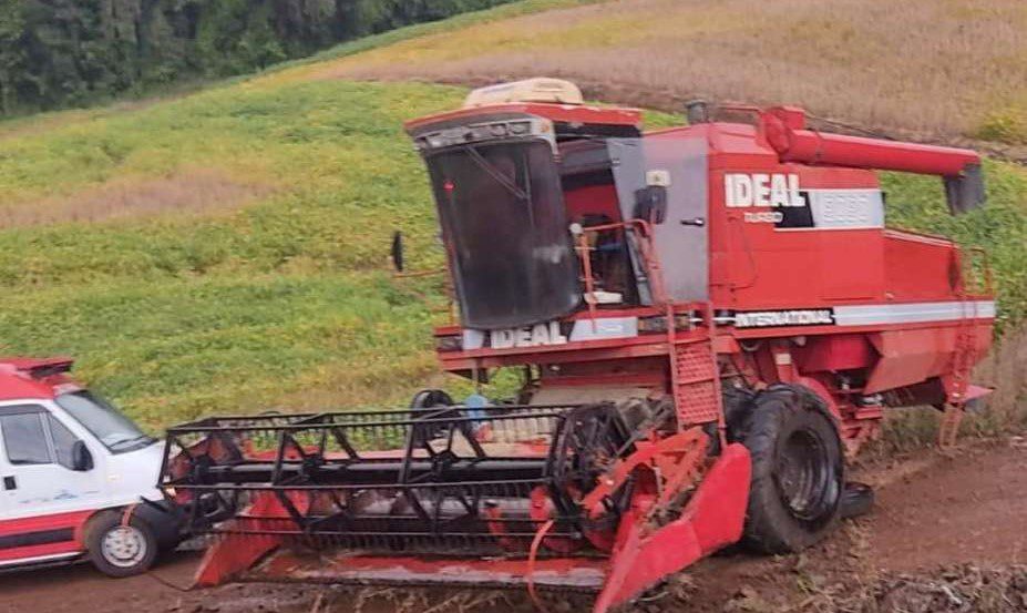 Homem morre em acidente com colheitadeira em Sananduva