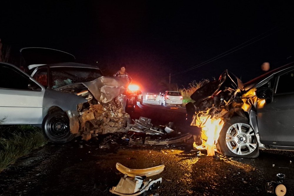 Criança morre e três ficam feridos em grave acidente na ERS 587 em Seberi